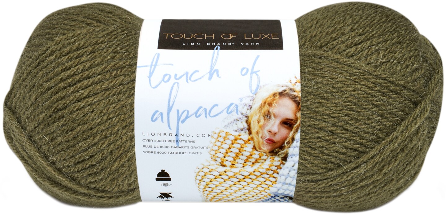 Lion Brand Touch Of Alpaca Yarn-Olive