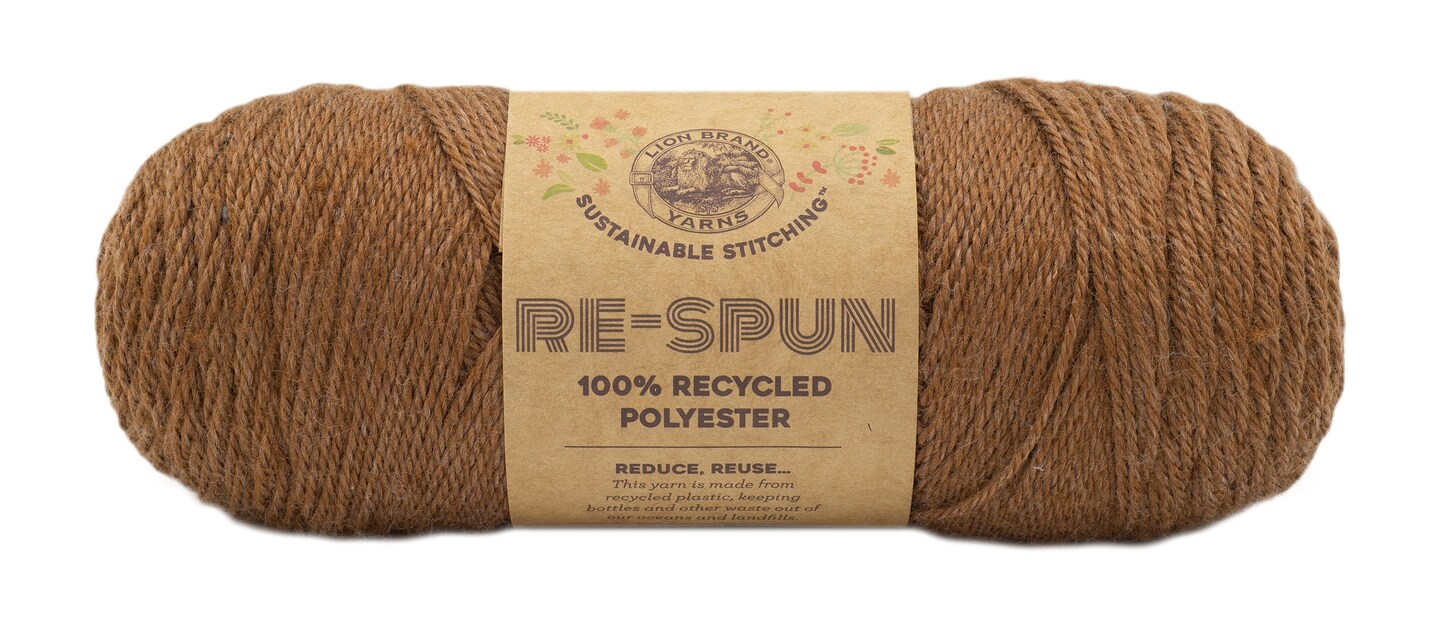 Lion Brand Re-Spun Yarn-Cider
