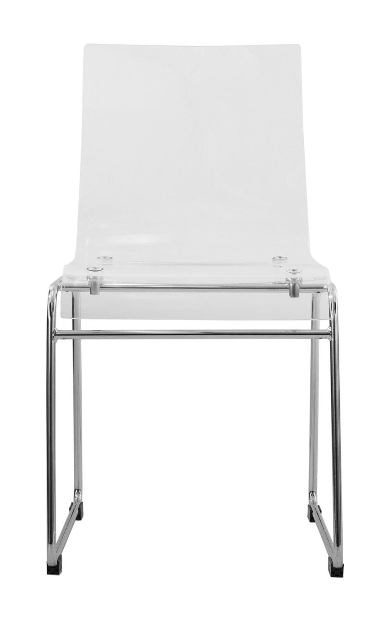LeisureMod Lima Modern Acrylic Chair, Set of 4
