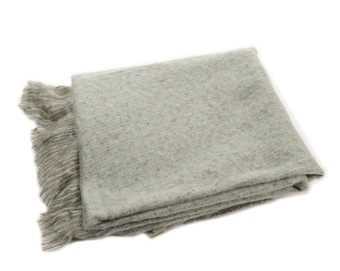 Kaemingk Blue Gray Knitted Waffle Pattern Throw Blanket 50&#x22; x 60&#x22;