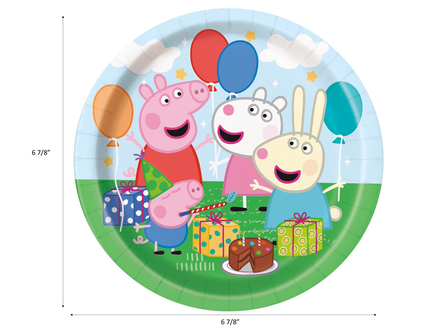 Peppa Pig Birthday Party Supplies Bundle with Cake Plates and Napkins for 16 Guests