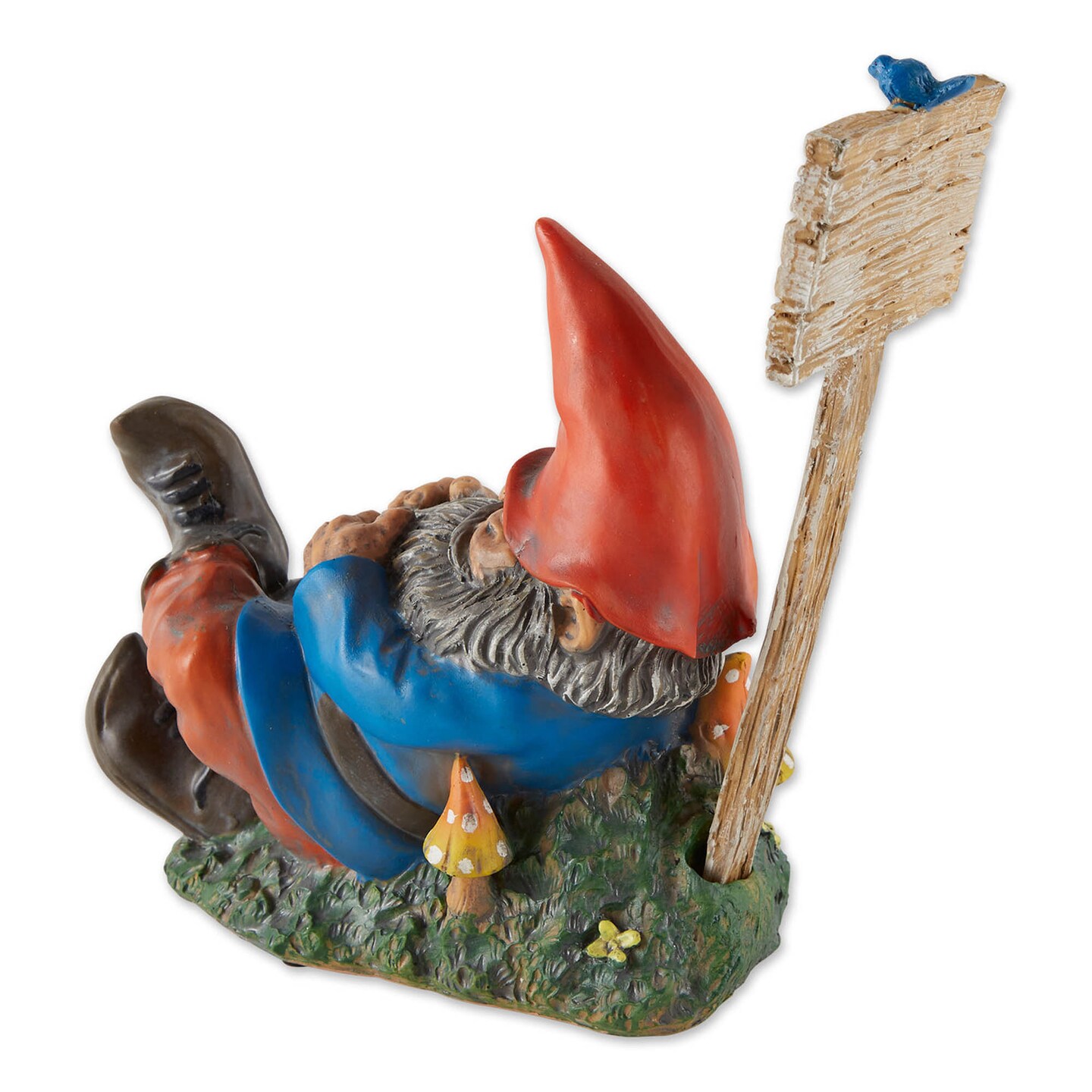 Accent Plus Home Decorative Sleeping Gnome On Strike Garden Decor or Figurine