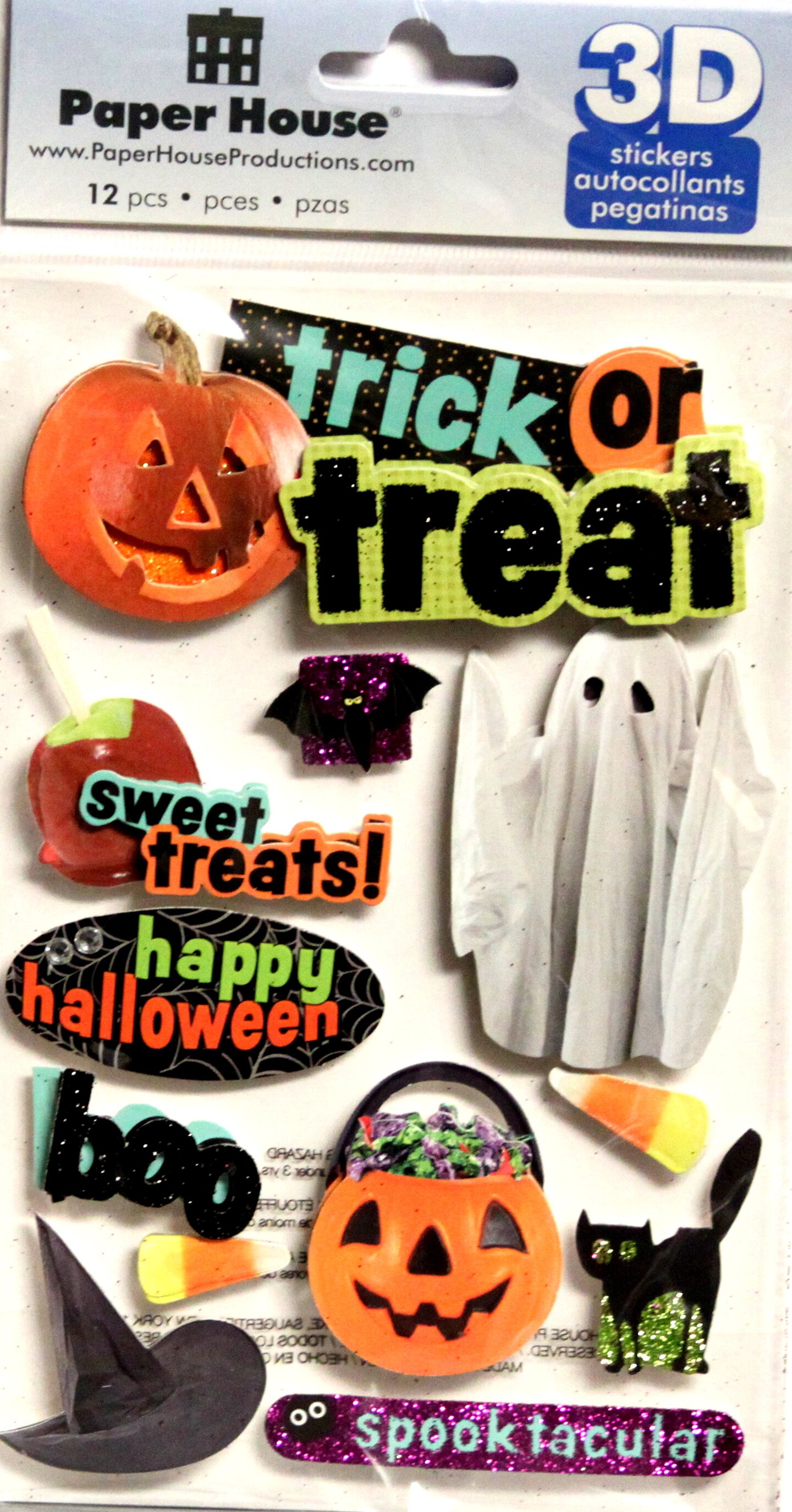Paper House Trick or Treat Dimensional Stickers