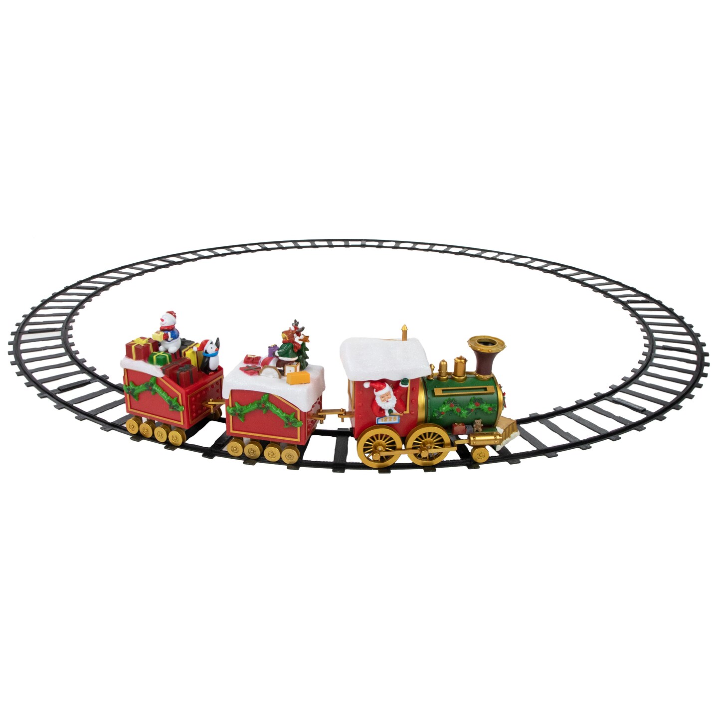 Northlight 16-Piece LED Lighted Musical and Animated Christmas Village Train