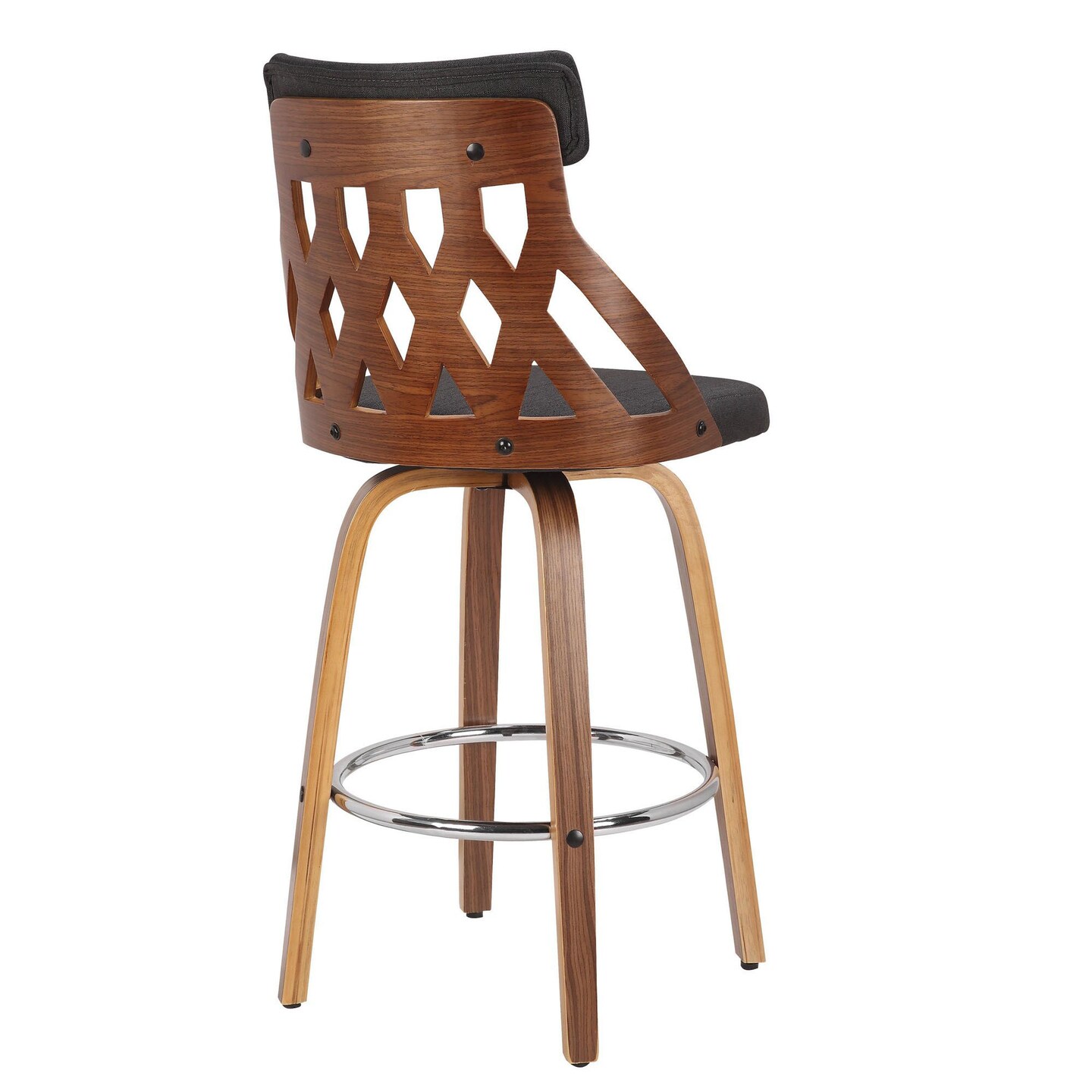 York Mid-Century Modern 26&#x22; Counter Stool in Walnut