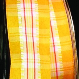 The Ribbon People Orange and White Floral Ribbon 1.5 x 27 Yards