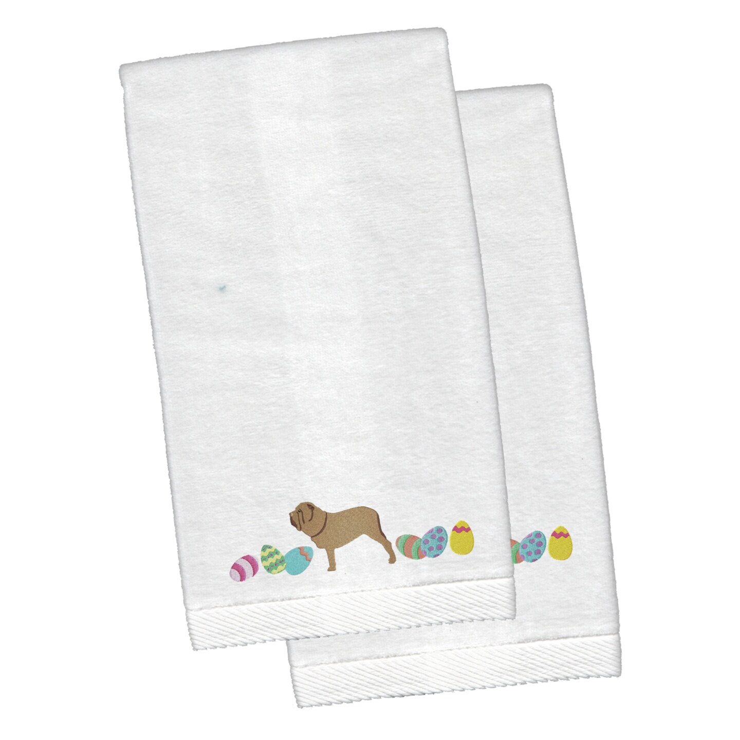 &#x22;Caroline&#x27;s Treasures Neopolitan Mastiff Easter Emboidered Hand Towels, 26hx16w, Multicolor&#x22;