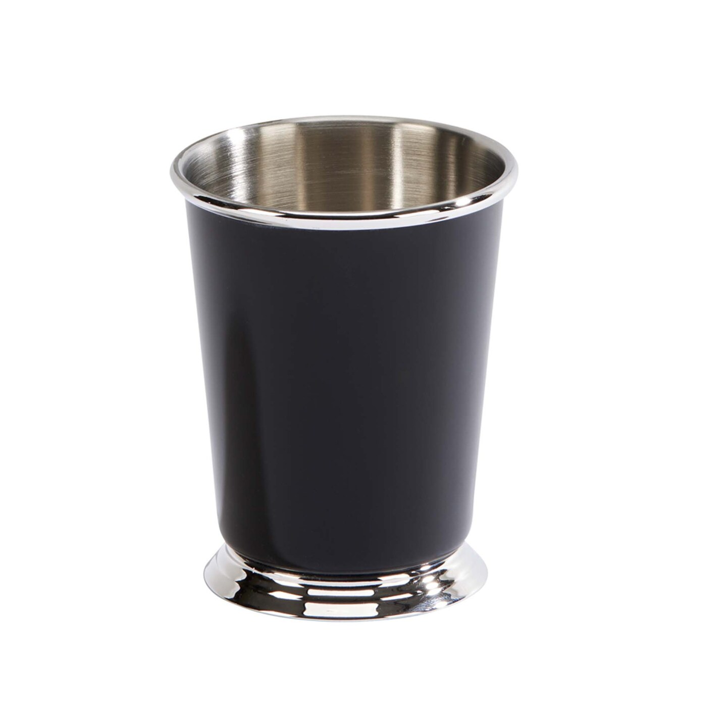 Contemporary Home Living 4&#x22; Black Stainless Steel Mint Julep Cup
