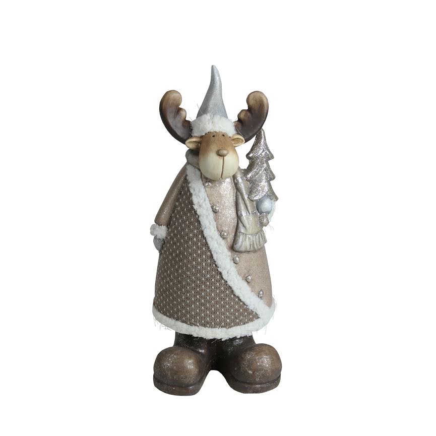 Northlight Reindeer with Glitter Christmas Tree Figurine - 15.75&#x22;
