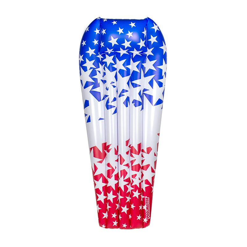 Swim Central 74" Inflatable Patriotic Stars Suntanner Pool Float Mattress