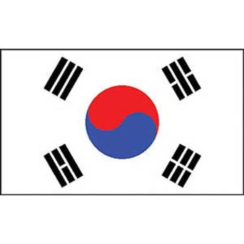 South Korea Flag with Grommets 2ft x 3ft