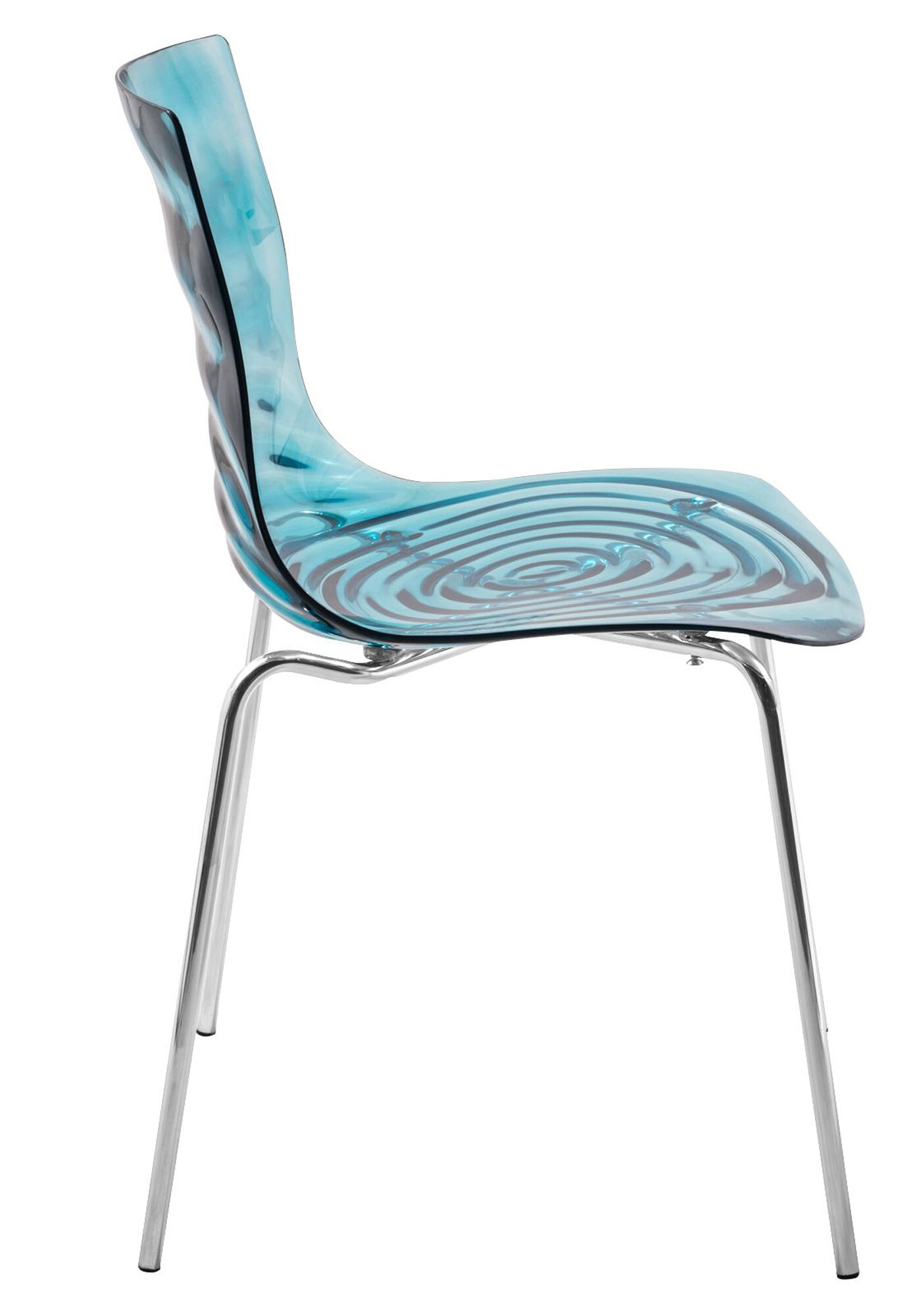 LeisureMod Astor Water Ripple Design Dining Chair