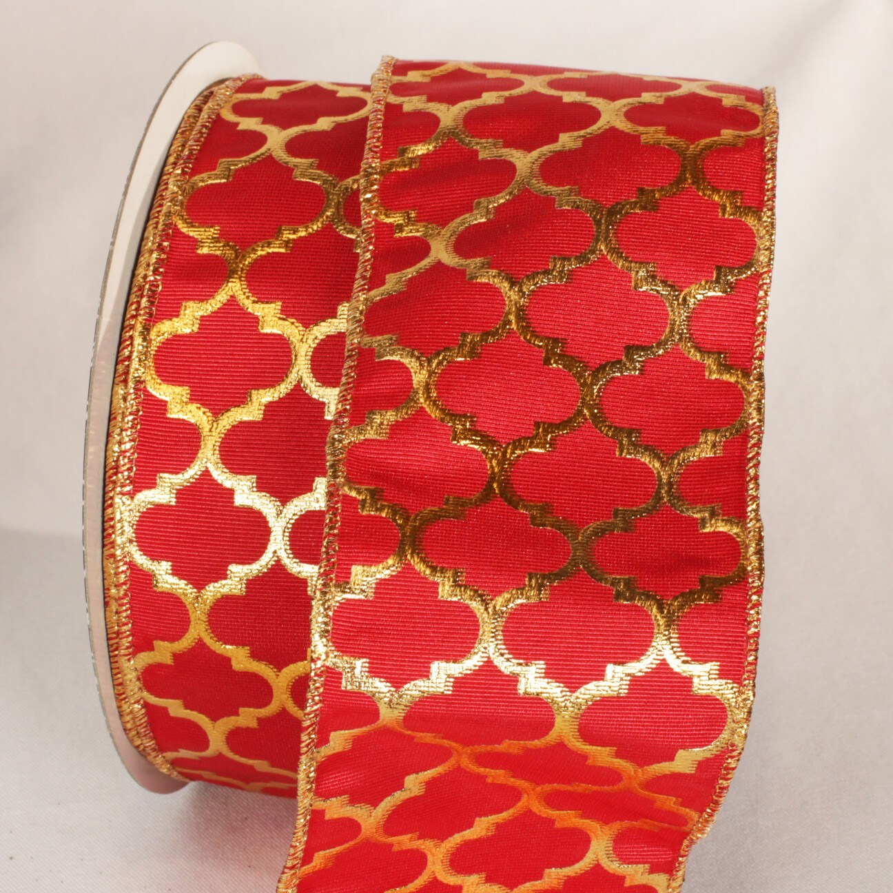 The Ribbon People Red and Gold Wired Craft Ribbon 3" x 20 Yards
