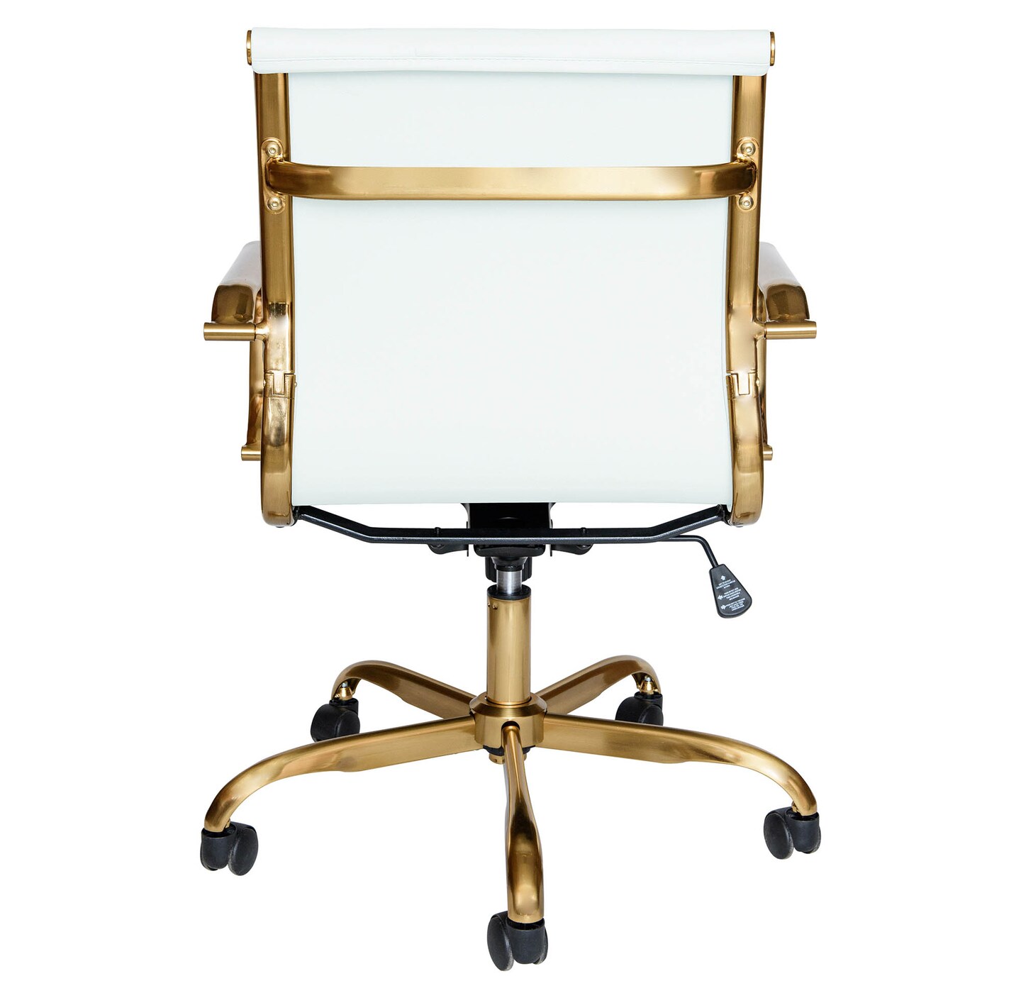 LeisureMod Harris Office Chair with Gold Frame