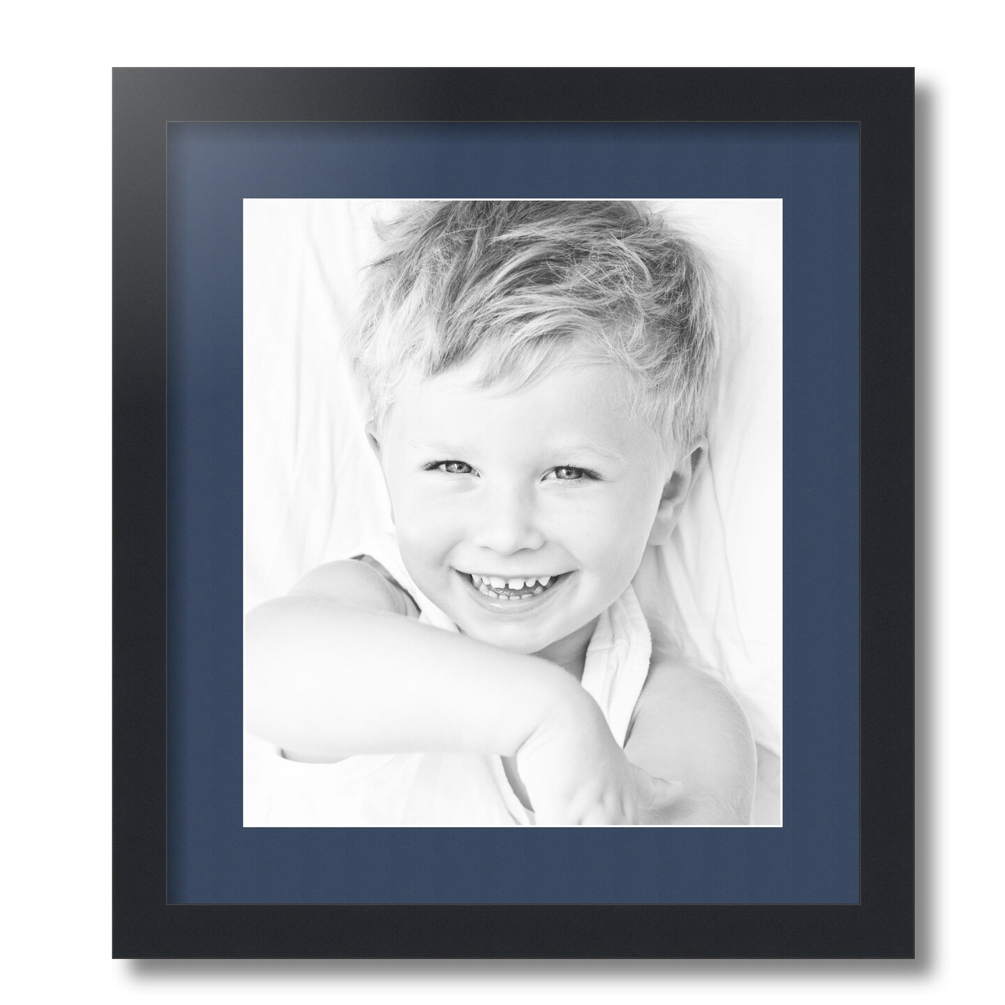 ArtToFrames 16x18&#x22; Matted Picture Frame with 12x14&#x22; Single Mat Photo Opening Framed in 1.25&#x22; Black and 2&#x22; Mat (FWM-3926-16x18)