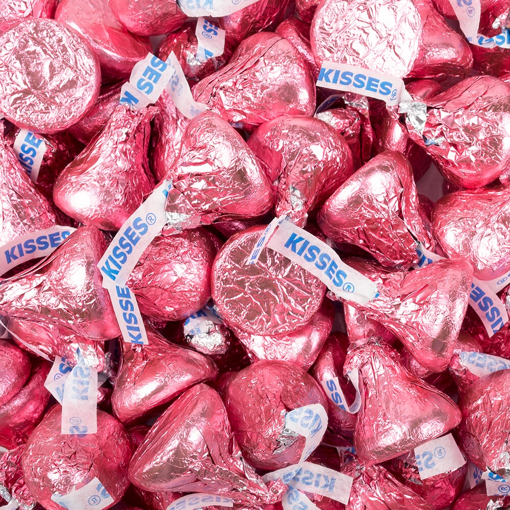 Pink Hershey&#x27;s Kisses Candy - Milk Chocolates