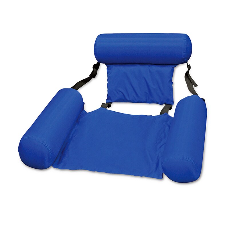 Swim Central Blue Inflatable Floating Swimming Pool Lounge Chair, 37-Inch