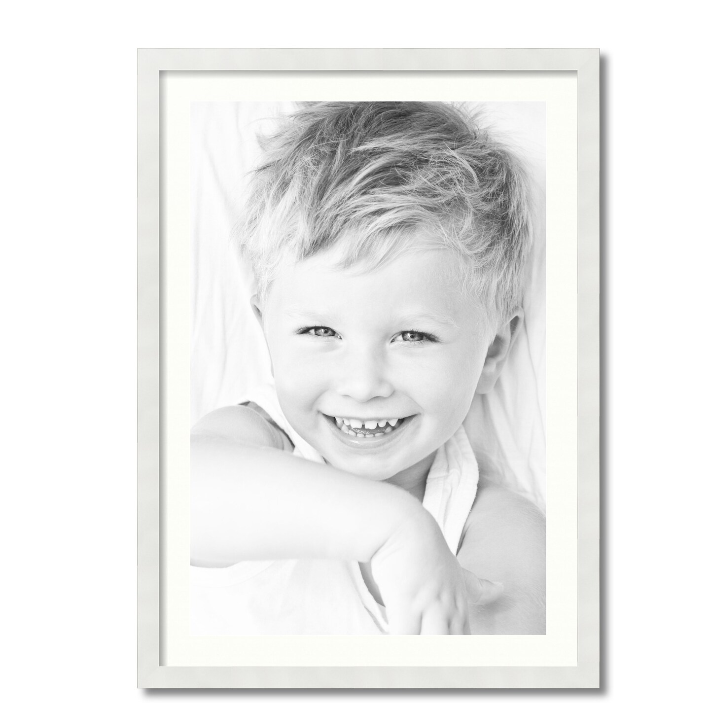 ArtToFrames 24x34&#x22; Matted Picture Frame with 20x30&#x22; Single Mat Photo Opening Framed in 1.25&#x22; White and 2&#x22; Mat (FWM-3966-24x34)