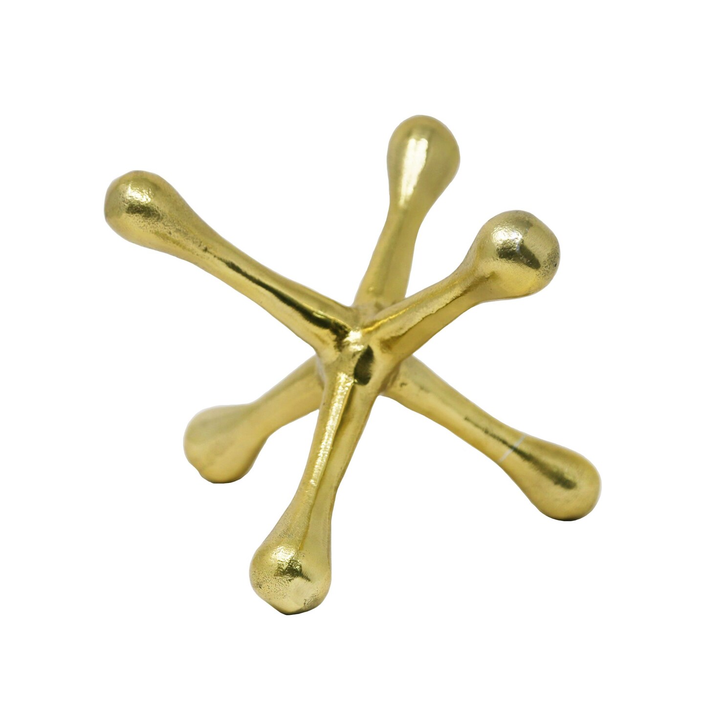 Kingston Living Solid Jacks Tabletop Sculpture - 8.5&#x22; - Gold