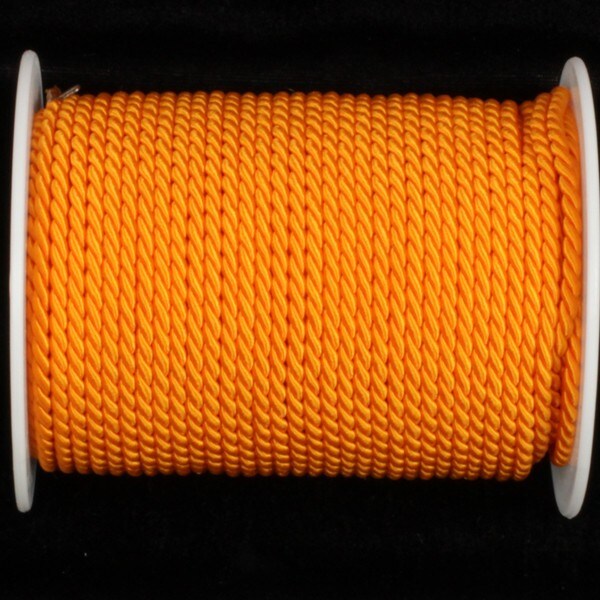 The Ribbon People Tangerine Orange Braided Cording Craft Ribbon 0.2" x 55 Yards