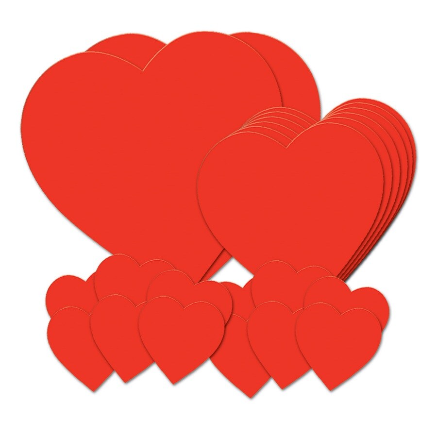 Beistle Club Pack of 240 Red Valentine Heart Cutout Decorations 12