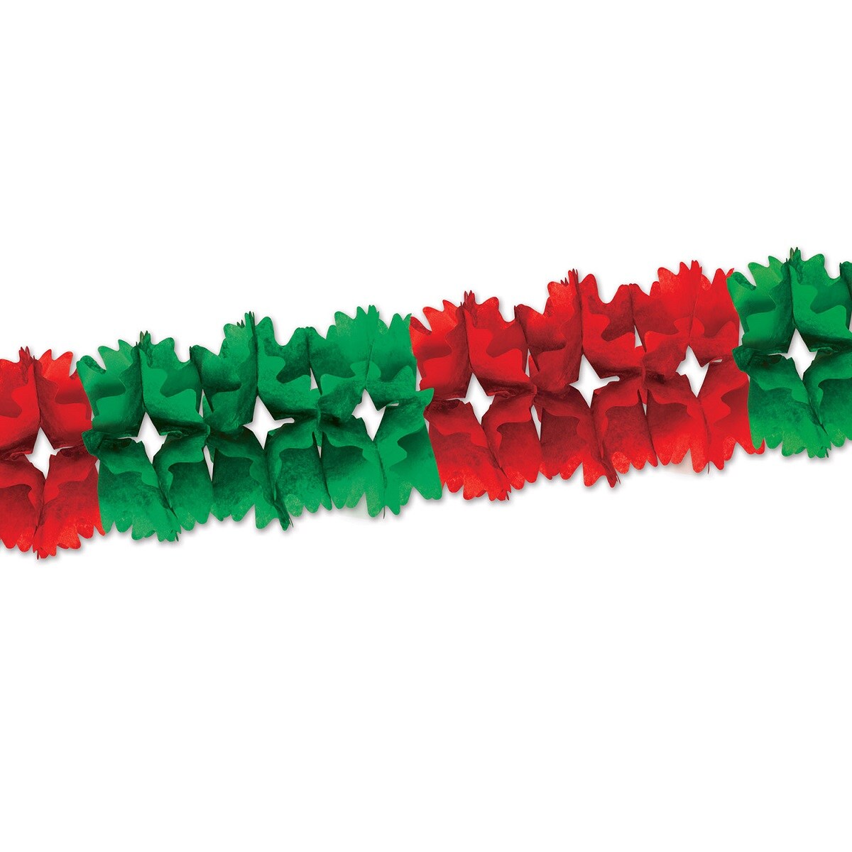 Beistle Club Pack of 12 Red and Green Festive Pageant Garland Decorations 14.5&#x27;
