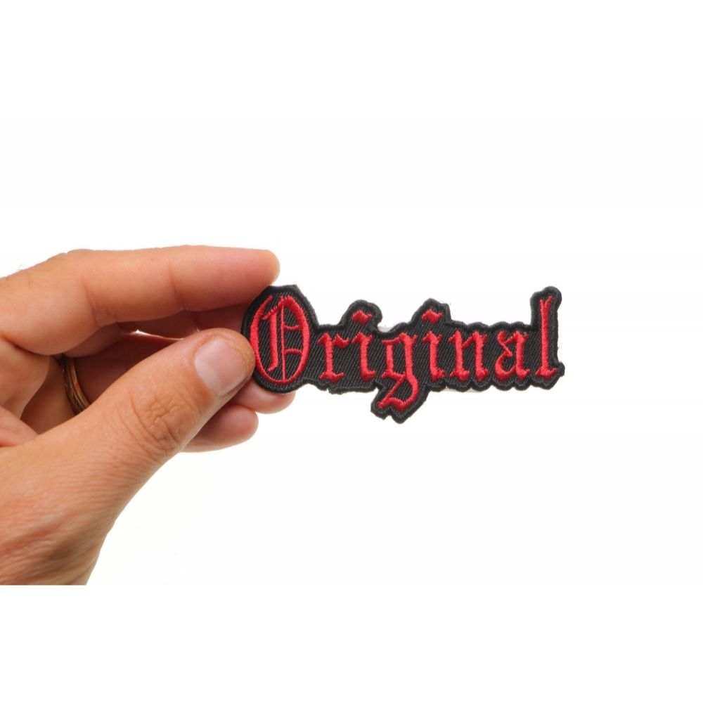 Patch, Embroidered Patch (Iron-On or Sew-On), Original Motorcycle Club Patch Old School Chopper, 3.5" x 1.5"