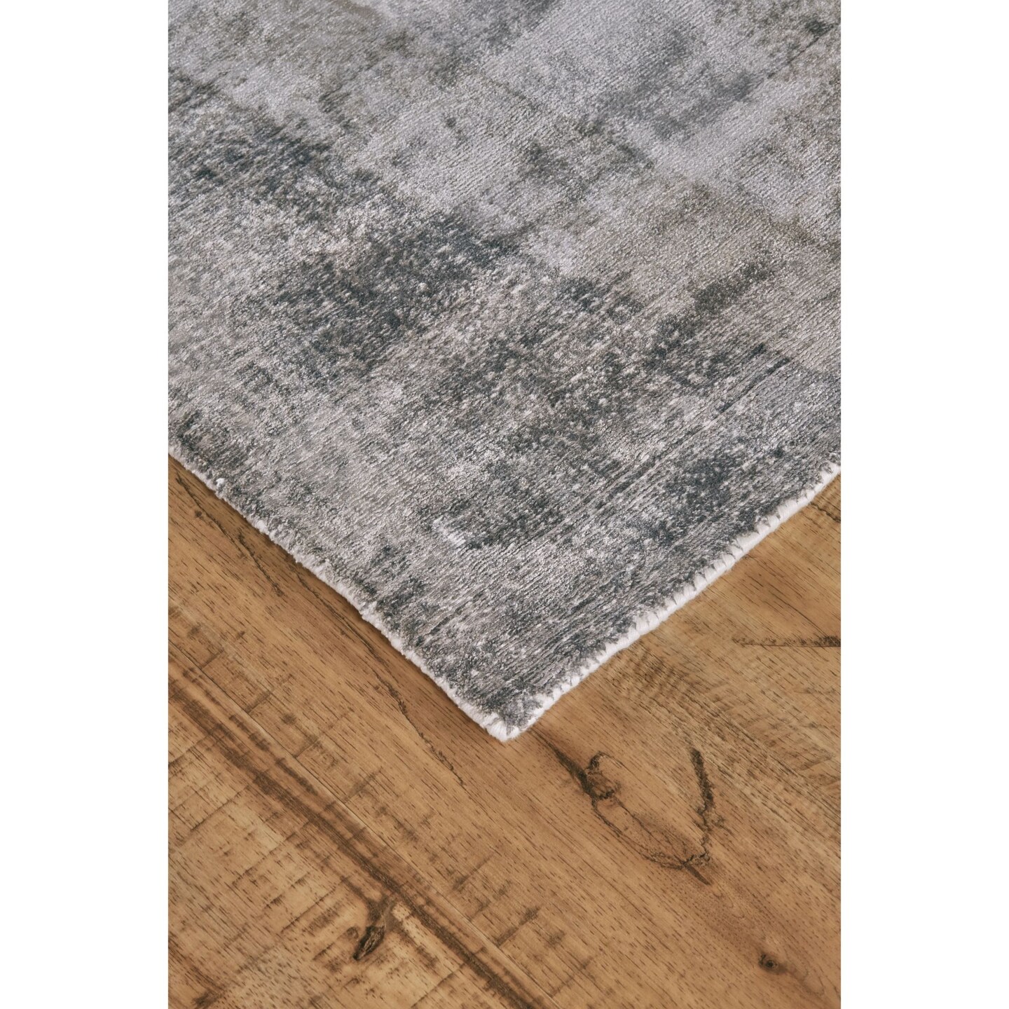 Feizy Home Collection 8' x 10' Gray Abstract Hand Woven Rectangular Area Throw Rug