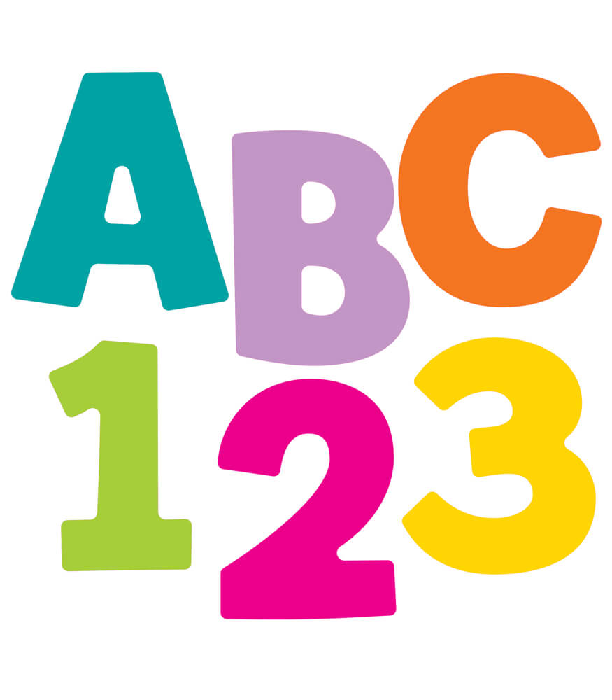 Carson Dellosa 152-Piece 3 Colorful Bulletin Board Letters for Classroom, Alphabet  Letters, Numbers, Punctuation & Symbols, Cutout Letters for Bulletin Board,  White Board and Colorful Classroom Decor