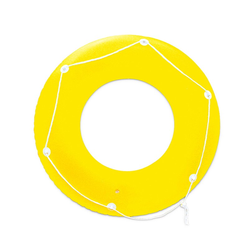 Swim Central Inflatable Neon Yellow Frost Swimming Pool Inner Tube with Perimeter Rope, 47-Inch