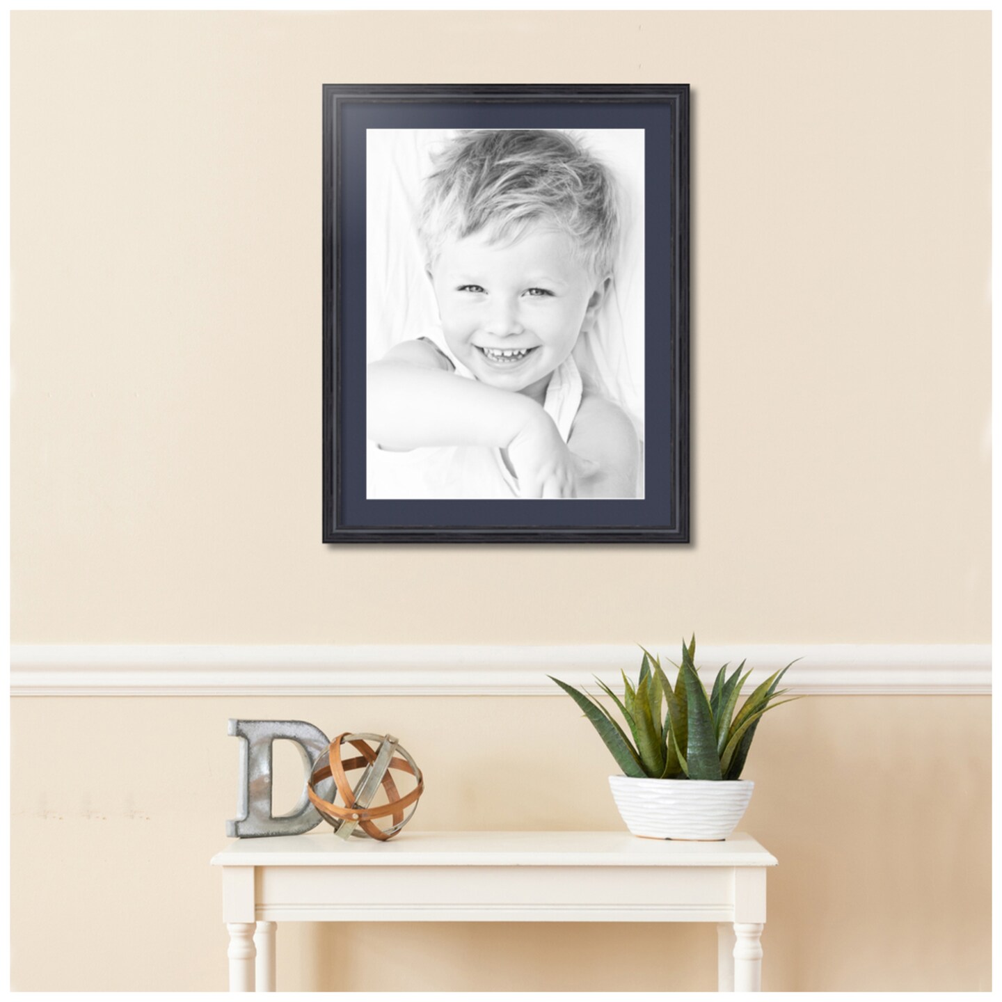 ArtToFrames 22x28" Matted Picture Frame with 18x24" Single Mat Photo Opening Framed in 1.25" Black and 2" Mat (FWM-4083-22x28)