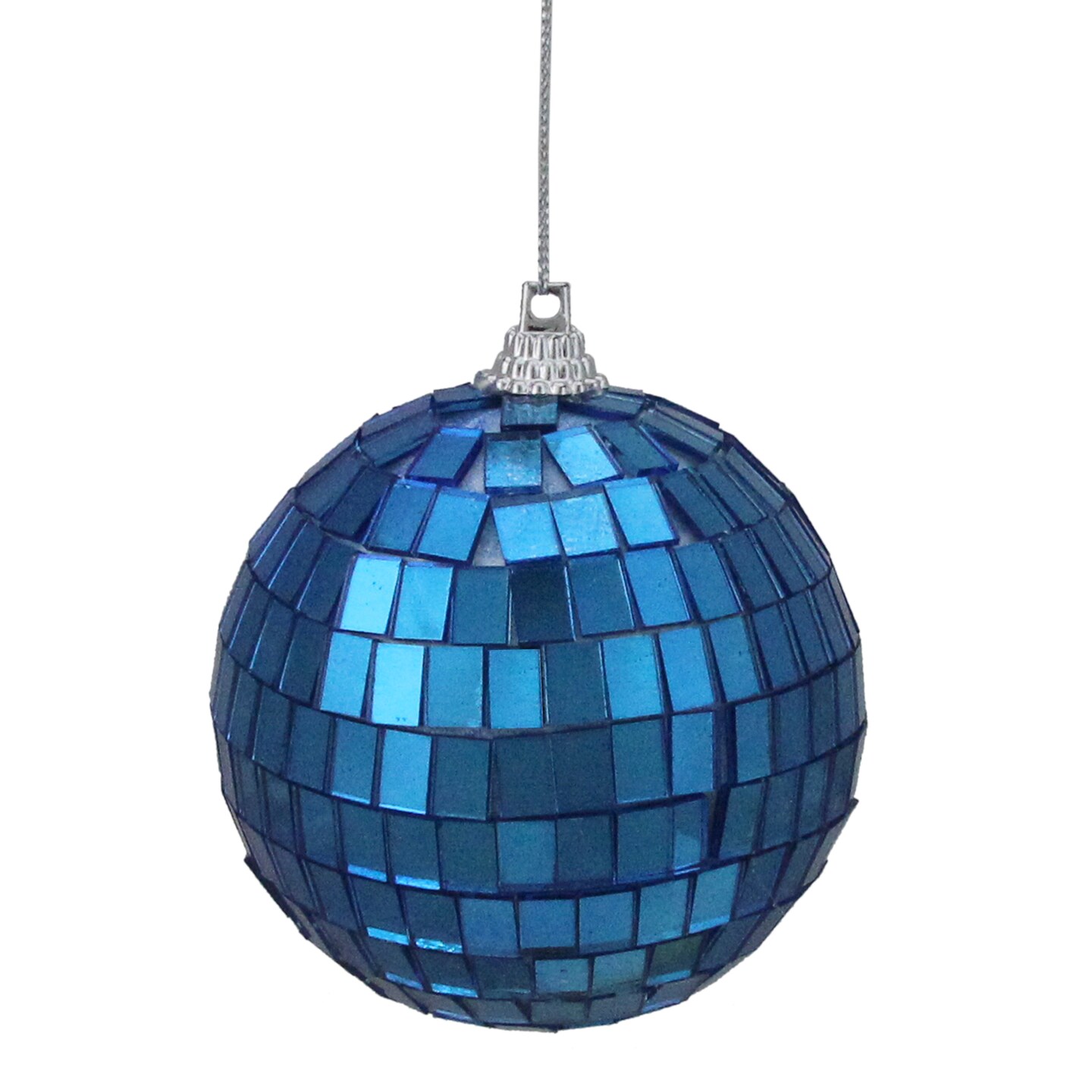Northlight 6ct Lavish Blue Mirrored Glass Disco Ball Christmas Ornaments 2.75&#x22; (70mm)