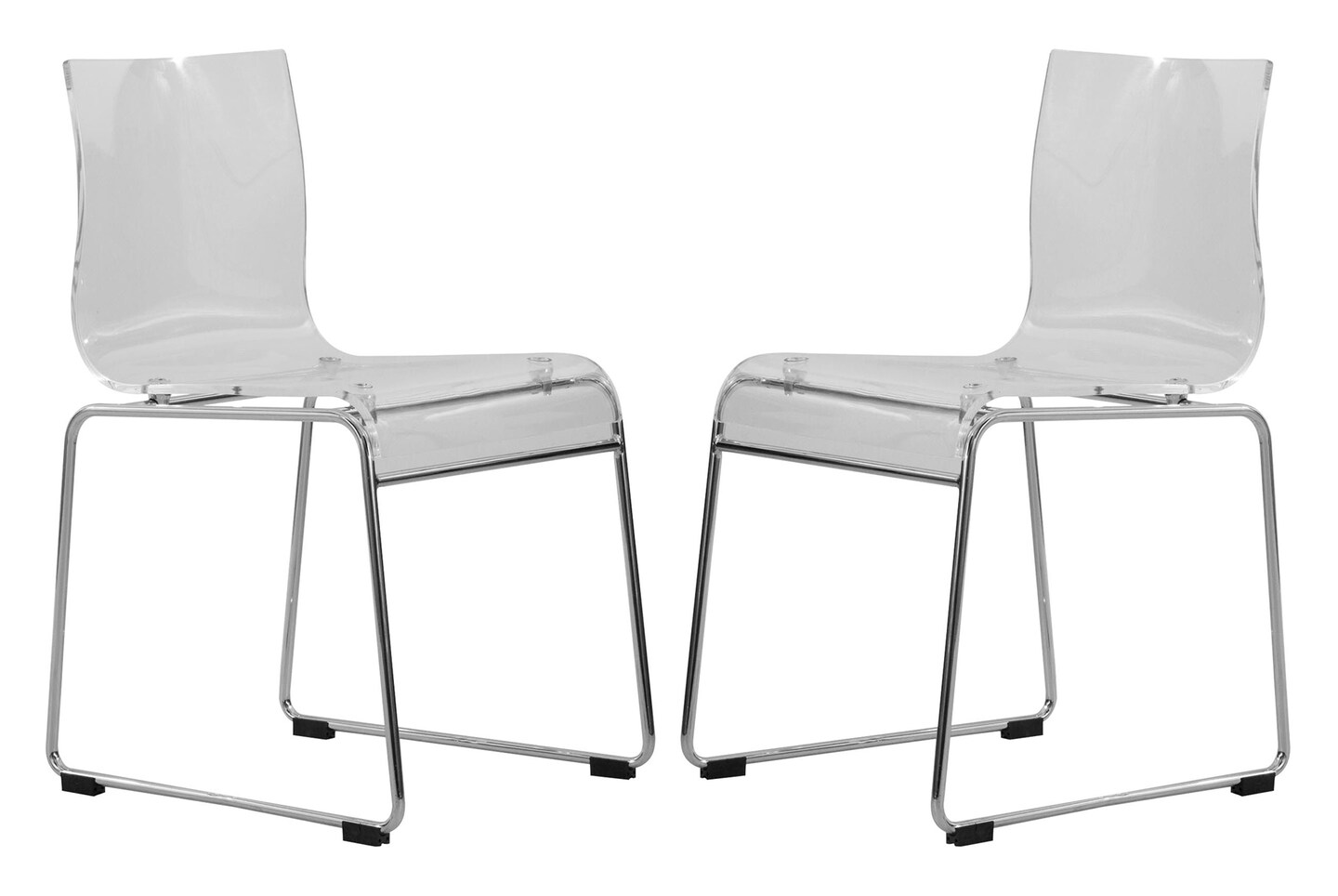 LeisureMod Lima Modern Acrylic Chair, Set of 2 | Michaels