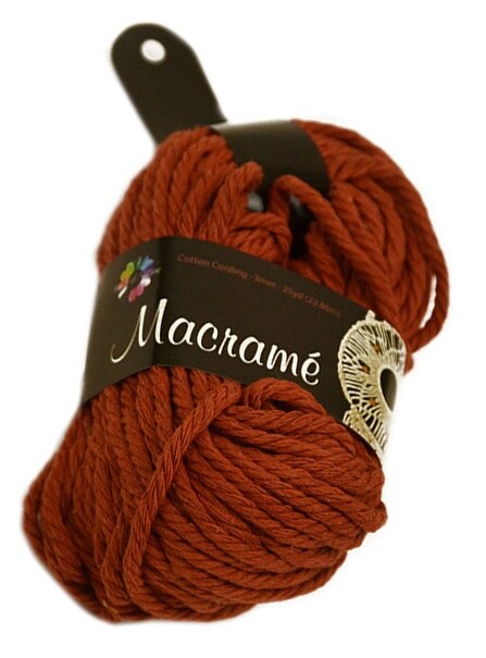 Touch Of Nature 3Mm Cotton Cording 25Yards-Rust