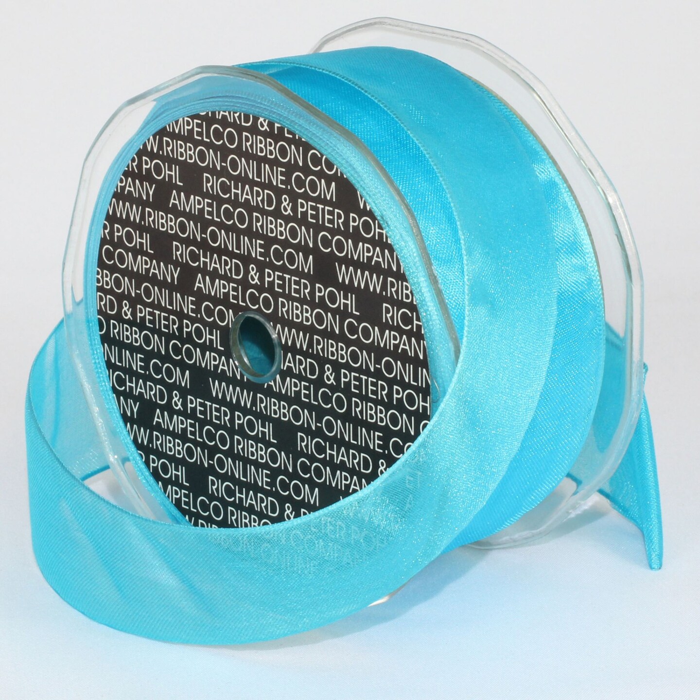 The Ribbon People Crystal Organdy Saphir Blue Wired Craft Ribbon 1.5&#x22; x 27 Yards