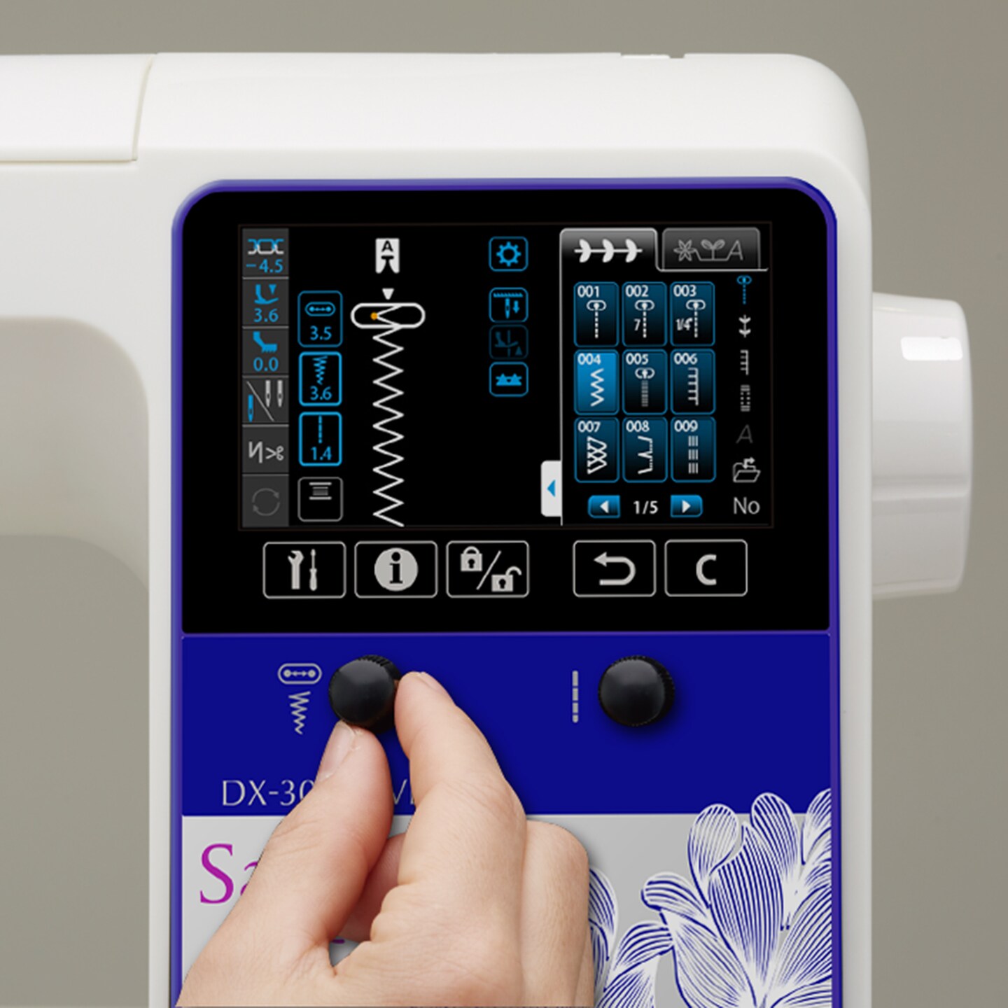 Juki Sayaka DX-3000QVP Quilt Virtuoso Pro Computerized Sewing and Quilting Machine