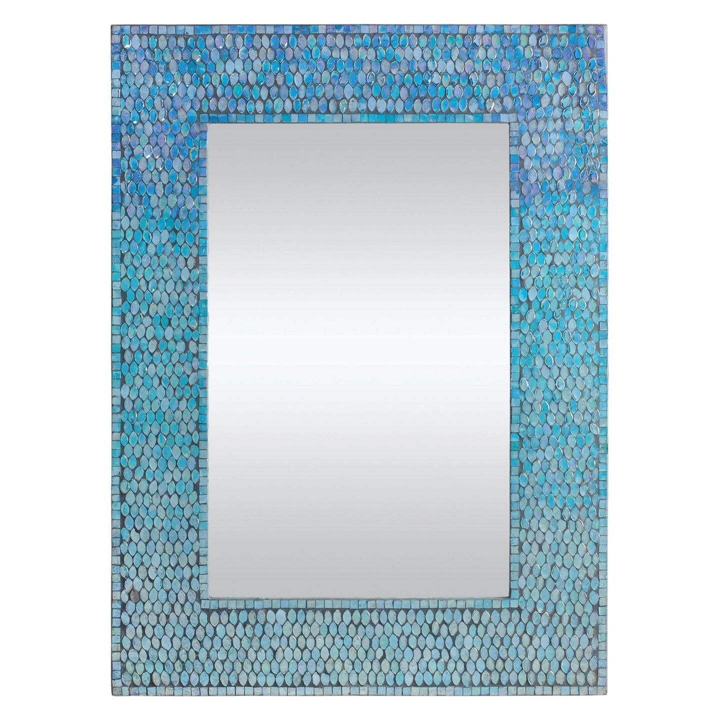 Signature Home Collection 31" Mosaic Wooden Framed Rectangular Wall Mirror