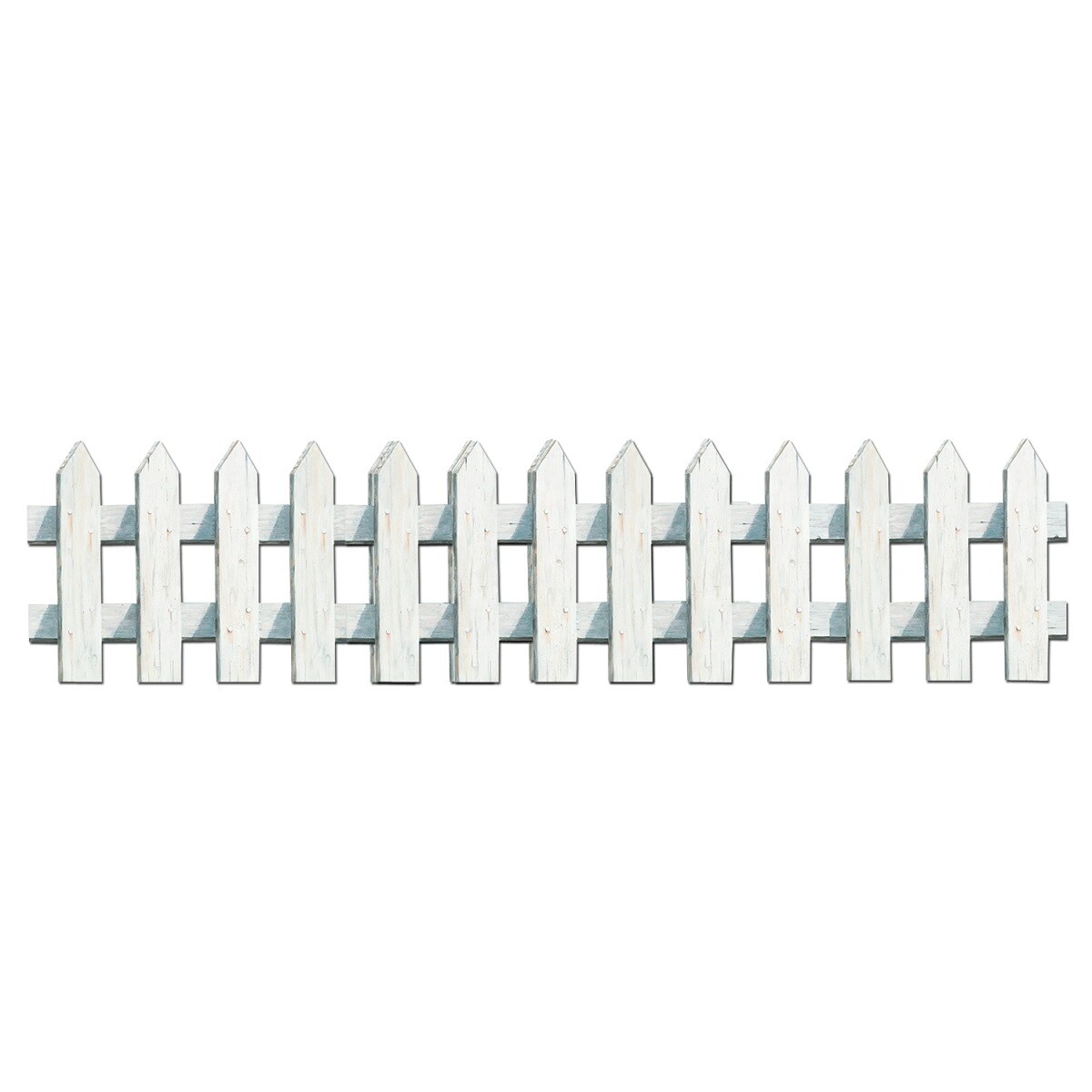 Party Central Club Pack of 36 White Distressed Picket Fence Cutout Party Decorations 24.75&#x22;