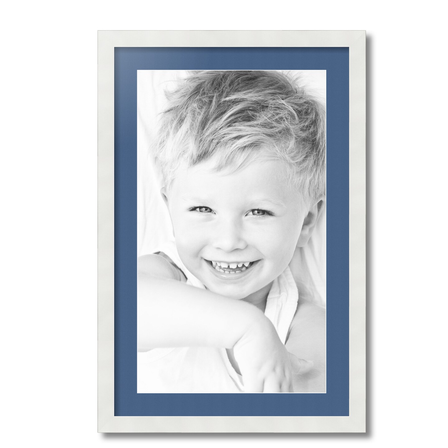 ArtToFrames 18x28&#x22; Matted Picture Frame with 14x24&#x22; Single Mat Photo Opening Framed in 1.25&#x22; White and 2&#x22; Mat (FWM-3966-18x28)