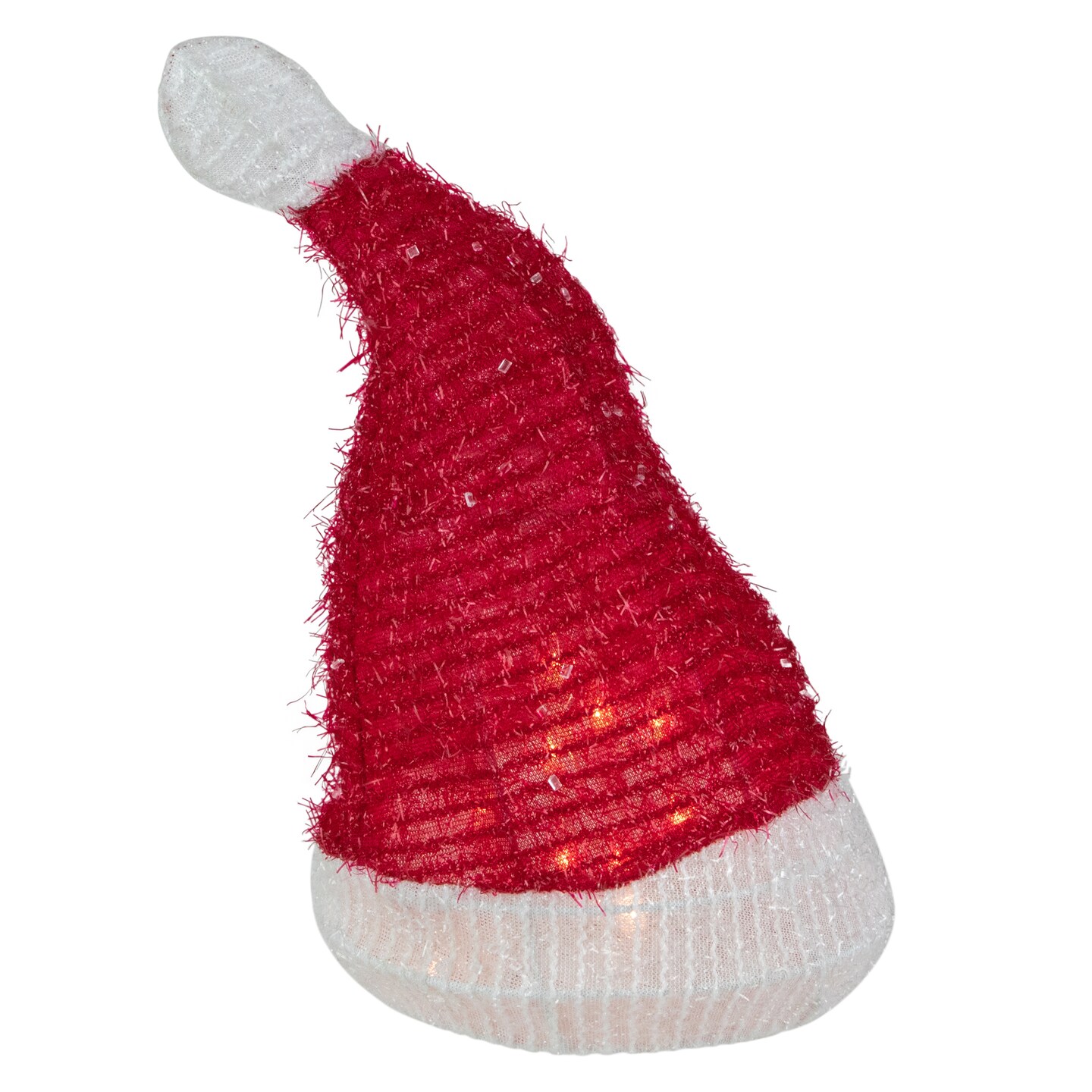 Northlight 12.25&#x22; Lighted Santa Hat Christmas Tree Topper, Clear Lights