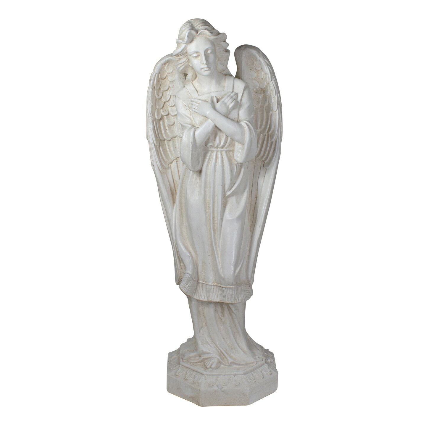 Northlight 30&#x22; Ivory Angel with Arms Folded Outdoor Garden Statue