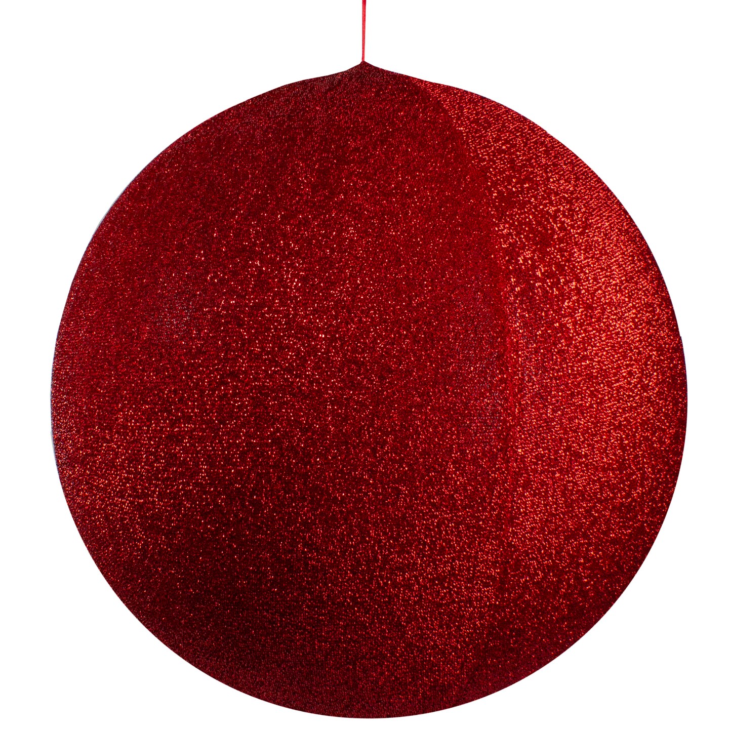 Northlight Inflatable Tinsel Commercial Christmas Ball Ornament Outdoor Decoration - 27.5" - Red