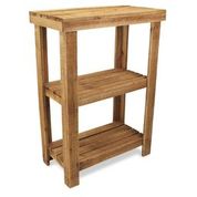 Contemporary Home Living 28.75&#x22; Brown Distressed Finish 3 Tier Side Table