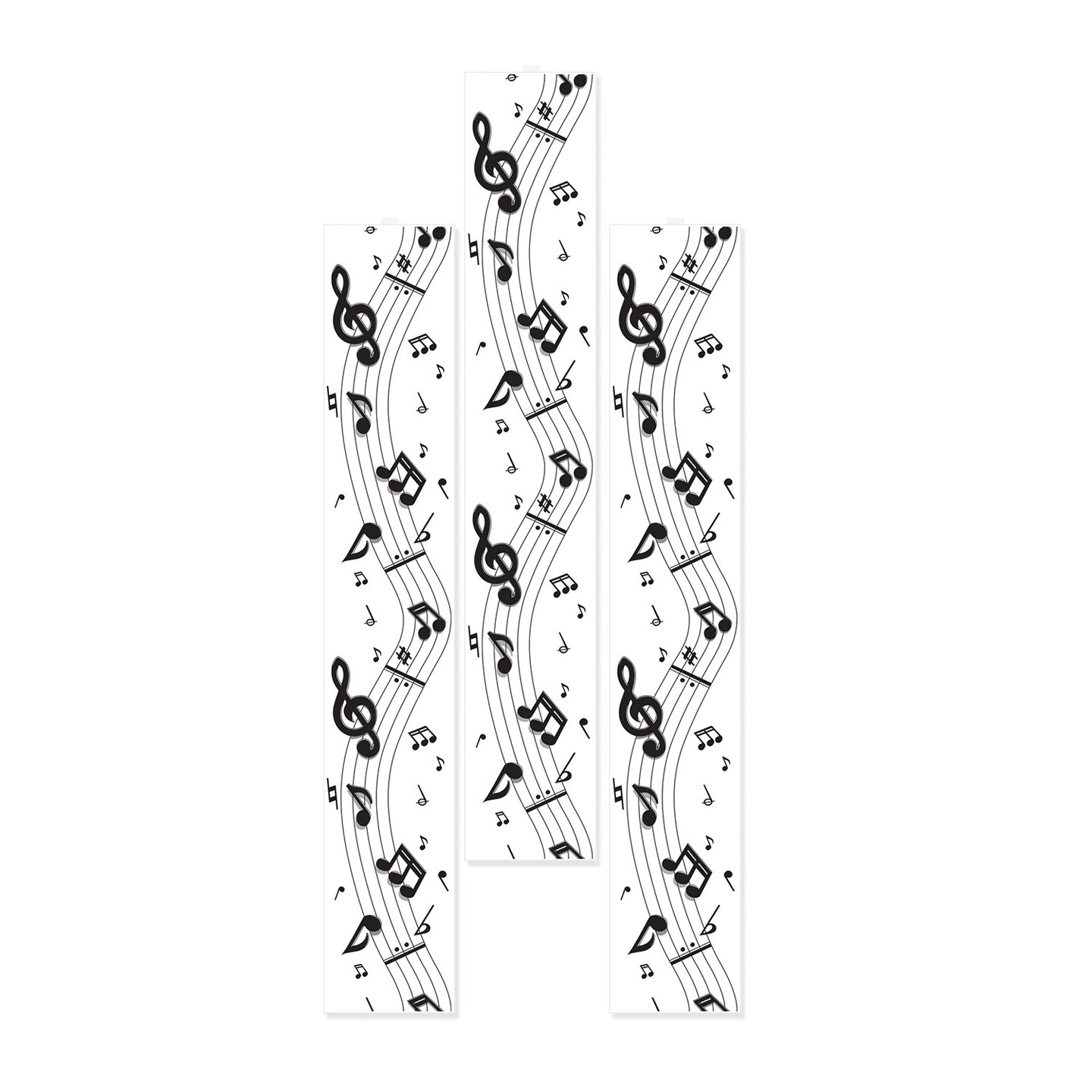 Beistle 12&#x22; Black and White Musical Notes Party Panels - 36ct