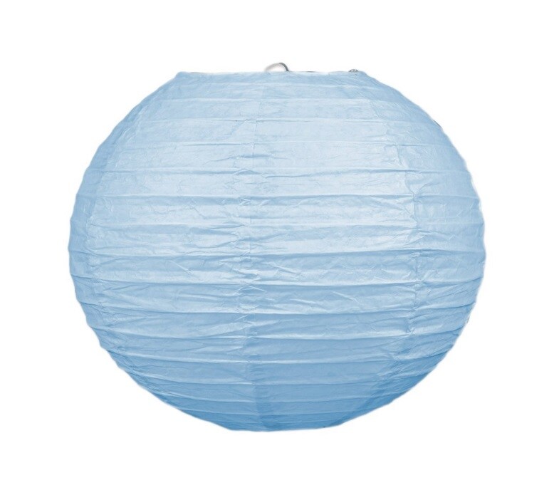 Beistle Club Pack of 18 Round Light Blue Hanging Paper Lanterns 9.5"