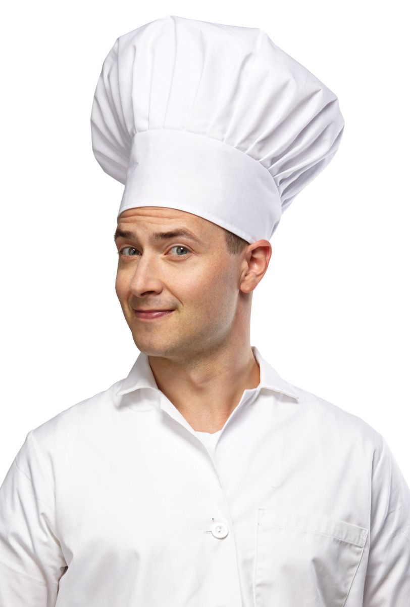 The Costume Center White Long Chef Unisex Adult Halloween Hat Costume Accessory - One Size