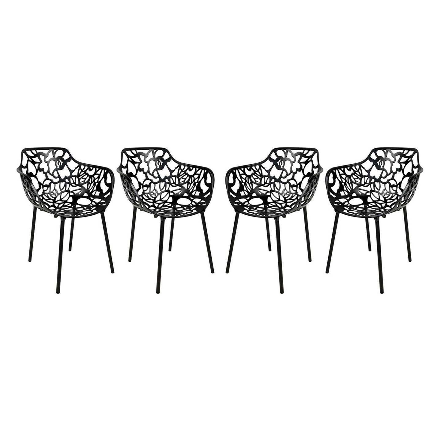 LeisureMod Modern Devon Aluminum Armchair, Set of 4 | Michaels