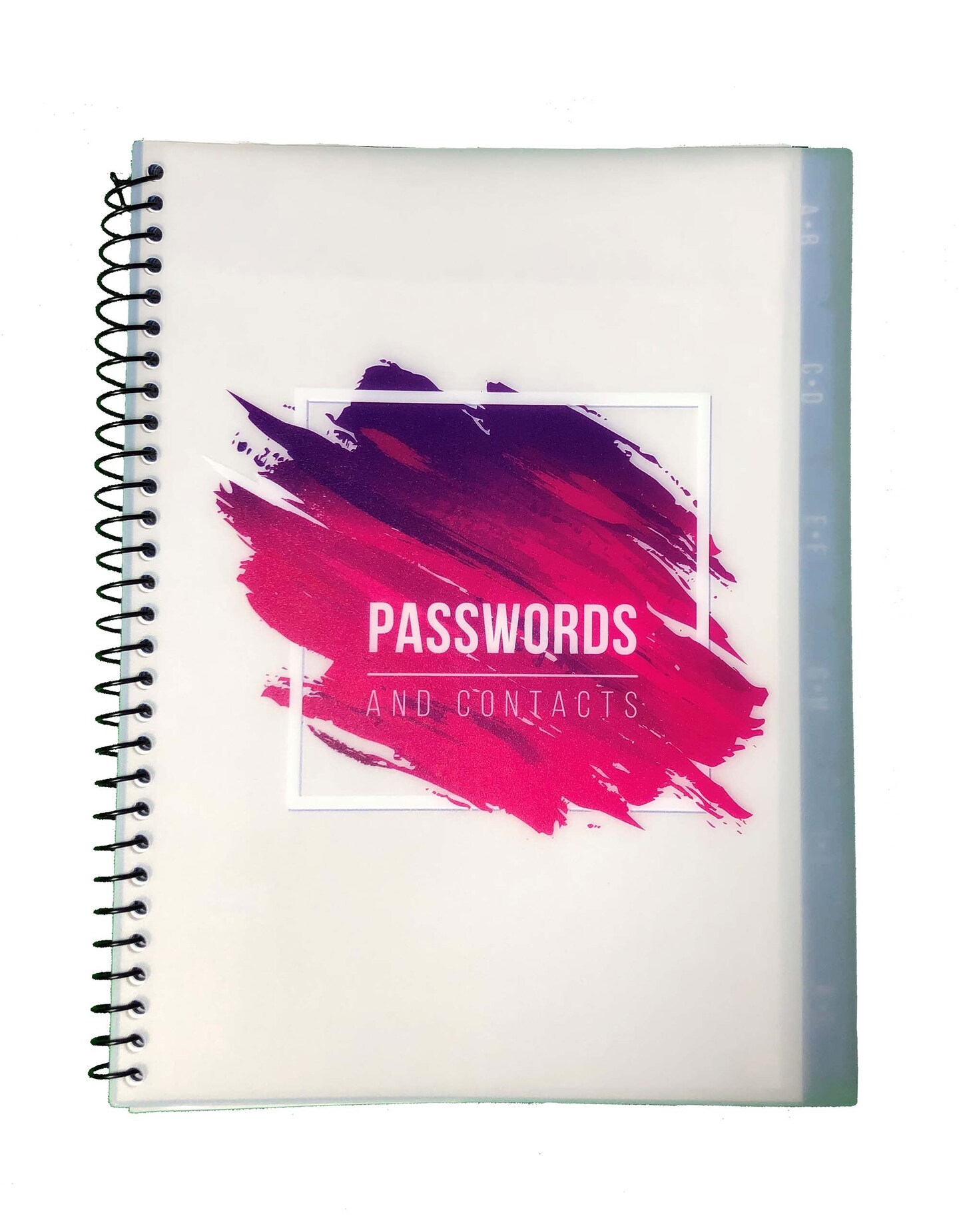 RE-FOCUS THE CREATIVE OFFICE, Large Password Keeper Book, Spiral Bound with Alphabetical Tabs