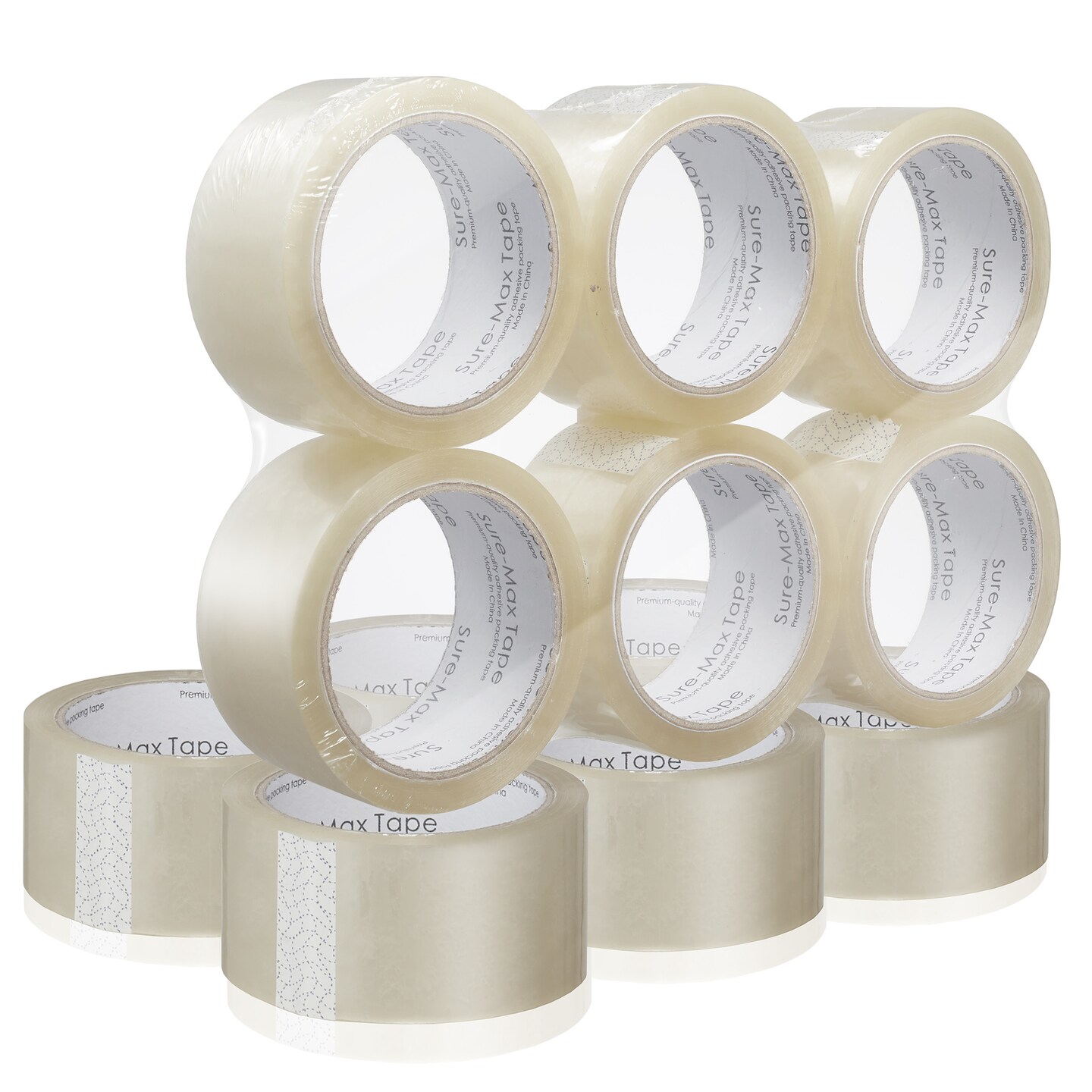 Sure-Max Premium Carton Packing Tape 2.0 mil 165 Feet (55 yards ...