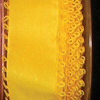 The Ribbon People Sunshine Yellow Pico Loop Edged Wired Craft Ribbon 1.5&#x22; x 27 Yards